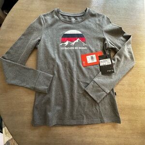 Woman’s Gray Long rather be skiing fera Sleeve Skiing Shirt